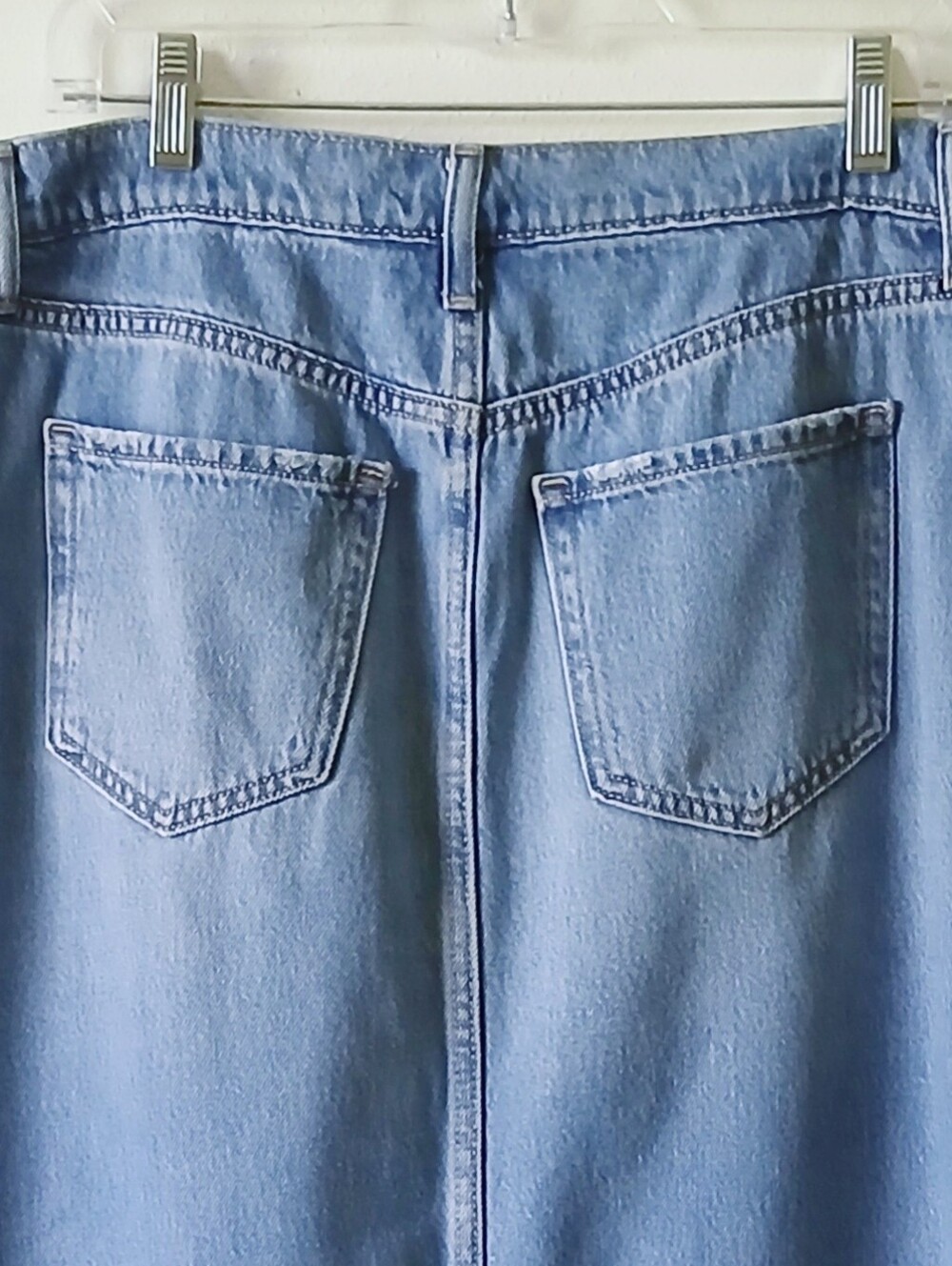 Old Navy Mr Column Slit Denim Skirt Size 8 Mid Rise - Picture 6 of 9